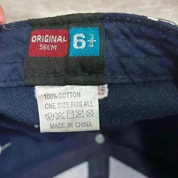 Detroit Tigers MLB Allover Logo Fitted Baseball Hat Cap Navy Cotton Size 6 3/4 - Picture 3 of 6